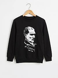 Atatürk Baskılı Uzun Kollu Sweat